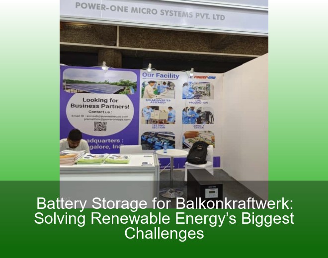 Battery Storage for Balkonkraftwerk: Solving Renewable Energy’s Biggest Challenges